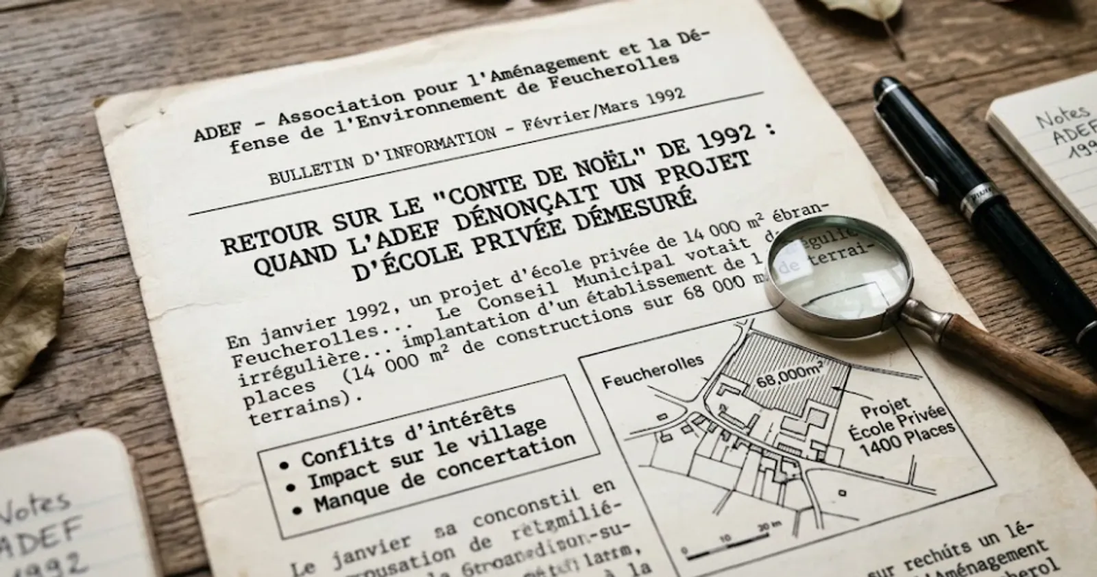 Retour sur le « conte de Noël » de 1992 : quand l'ADEF dénonçait un projet d'école privée démesuré