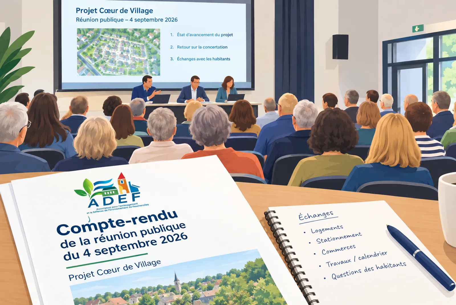 Compte-rendu de la réunion publique Coeur de Village du 4 septembre 2026